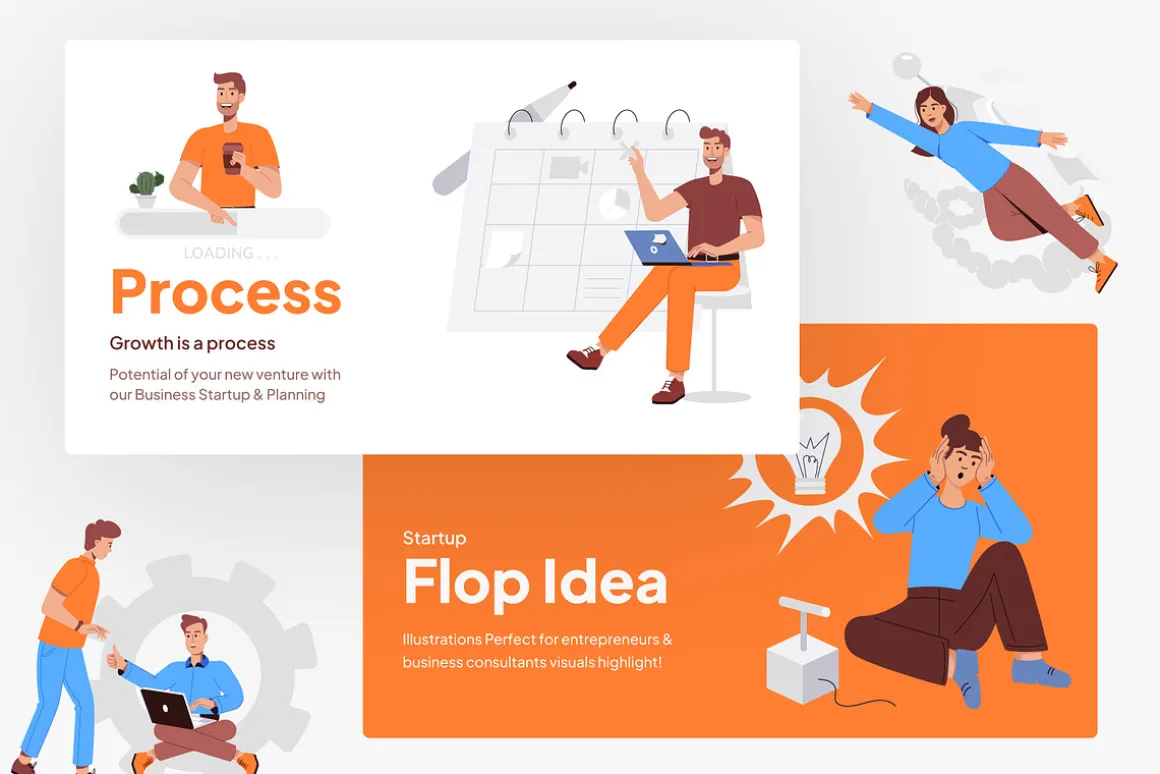 Animated Business Illustration Set