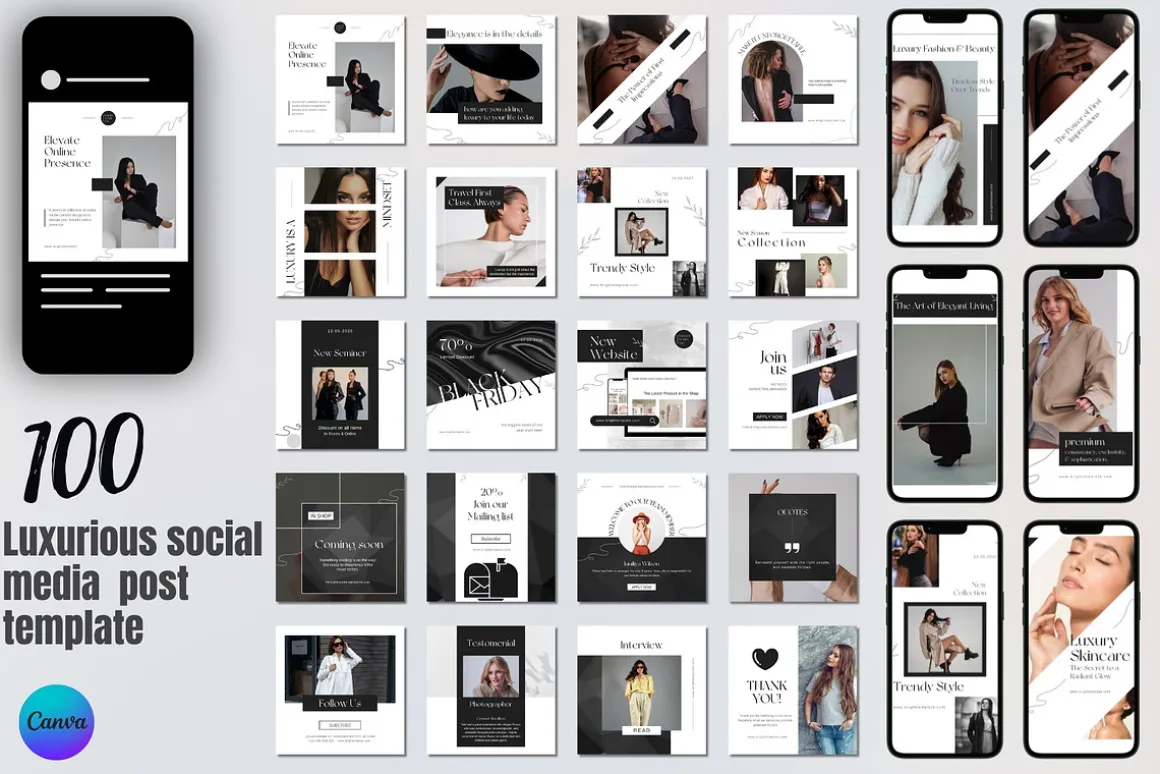 100 Animated Canva Instagram Pack