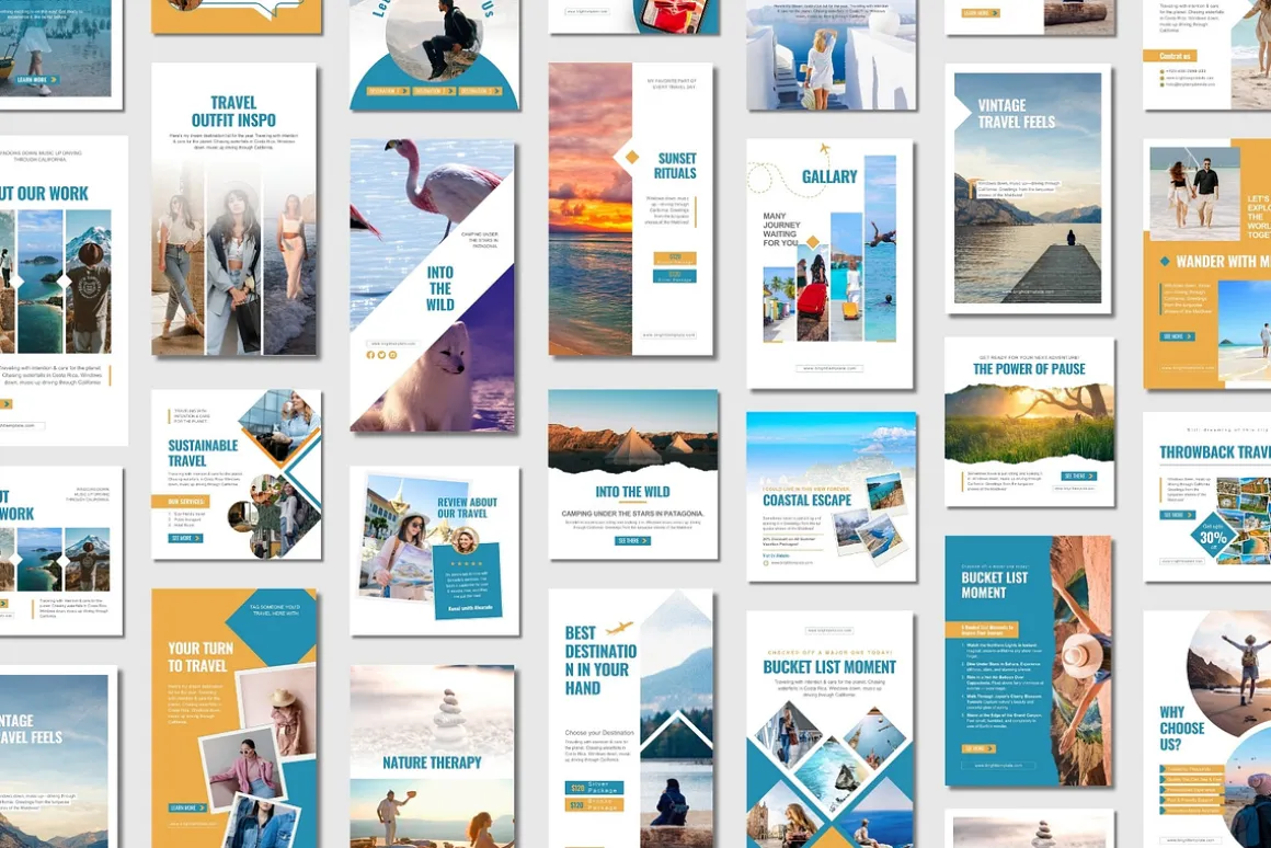 150 Animated Travel Social Media Kit