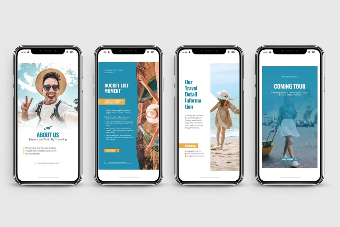 150 Animated Travel Social Media Kit