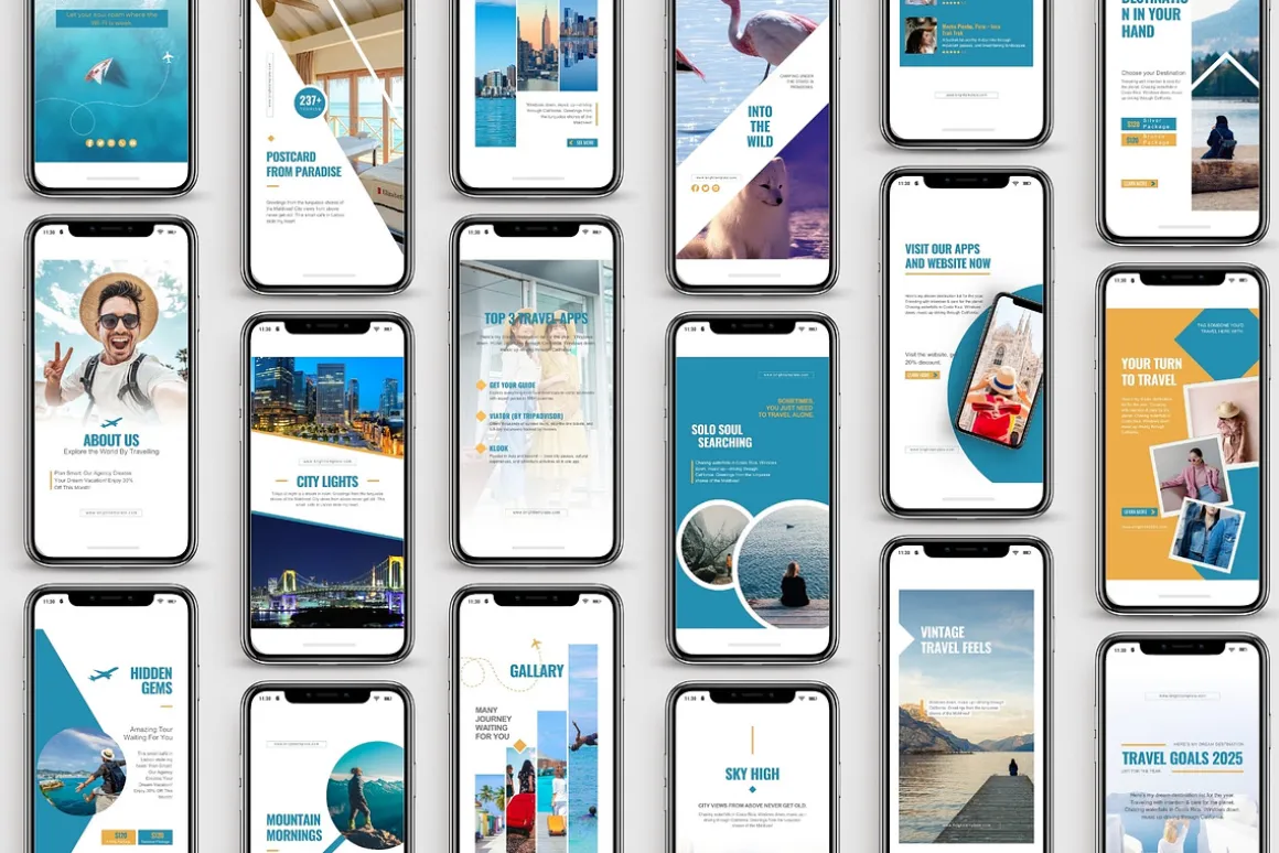 150 Animated Travel Social Media Kit