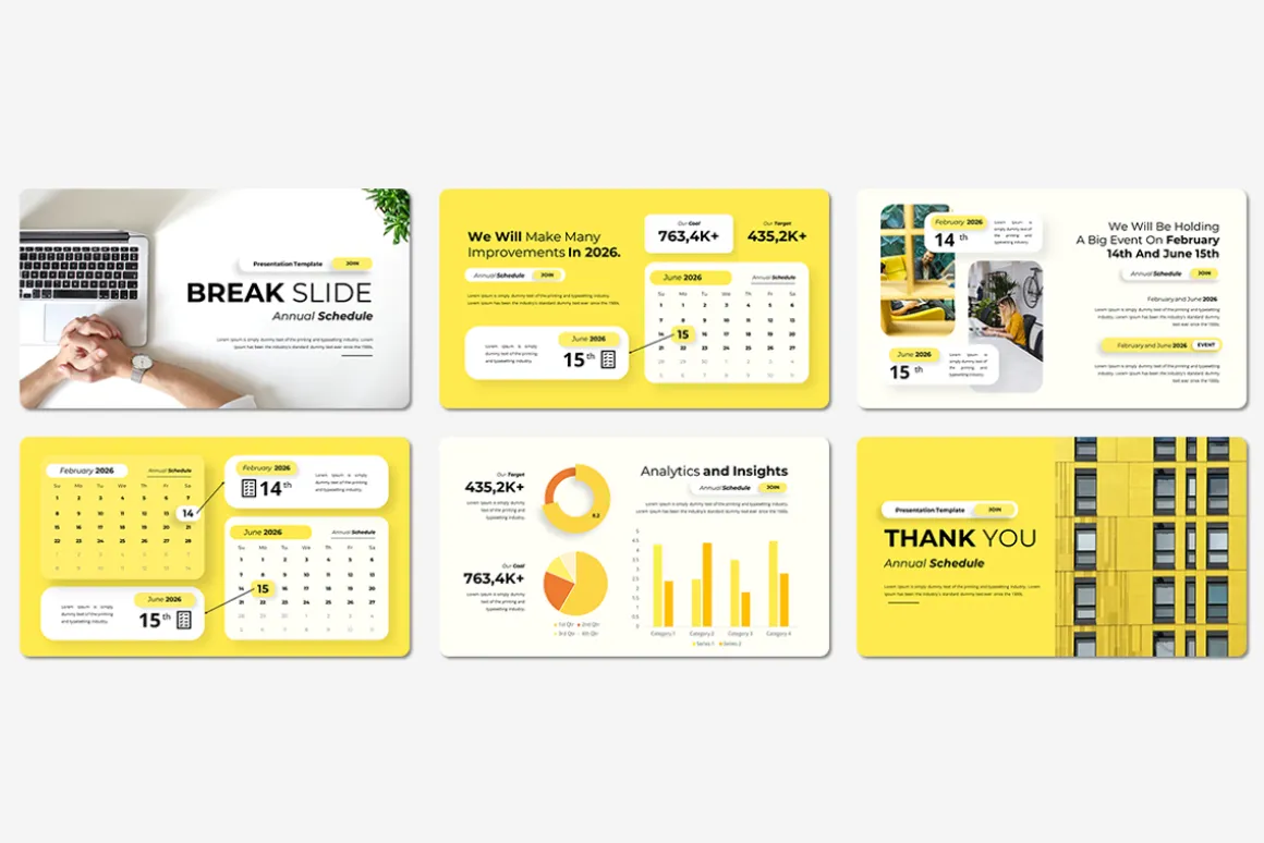 Annual Schedule - Keynote Template