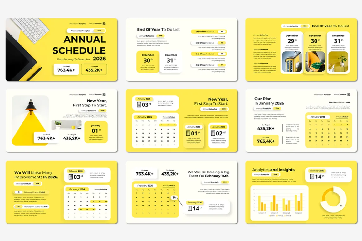 Annual Schedule PowerPoint Template