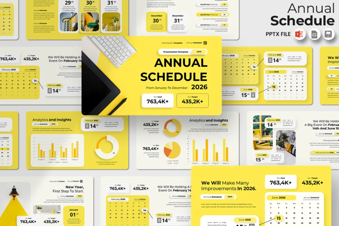 Annual Schedule PowerPoint Template