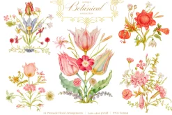 Antique Botanical Floral Collection