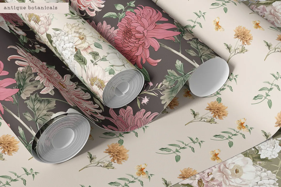 ANTIQUE BOTANICALS Vintage Flowers