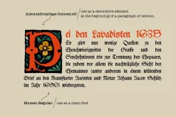 Antoine Medieval drop caps font