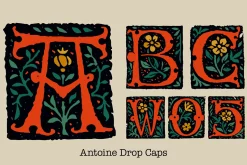 Antoine Medieval drop caps font