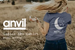 Anvil 880 T-shirt (Backside) Mockup