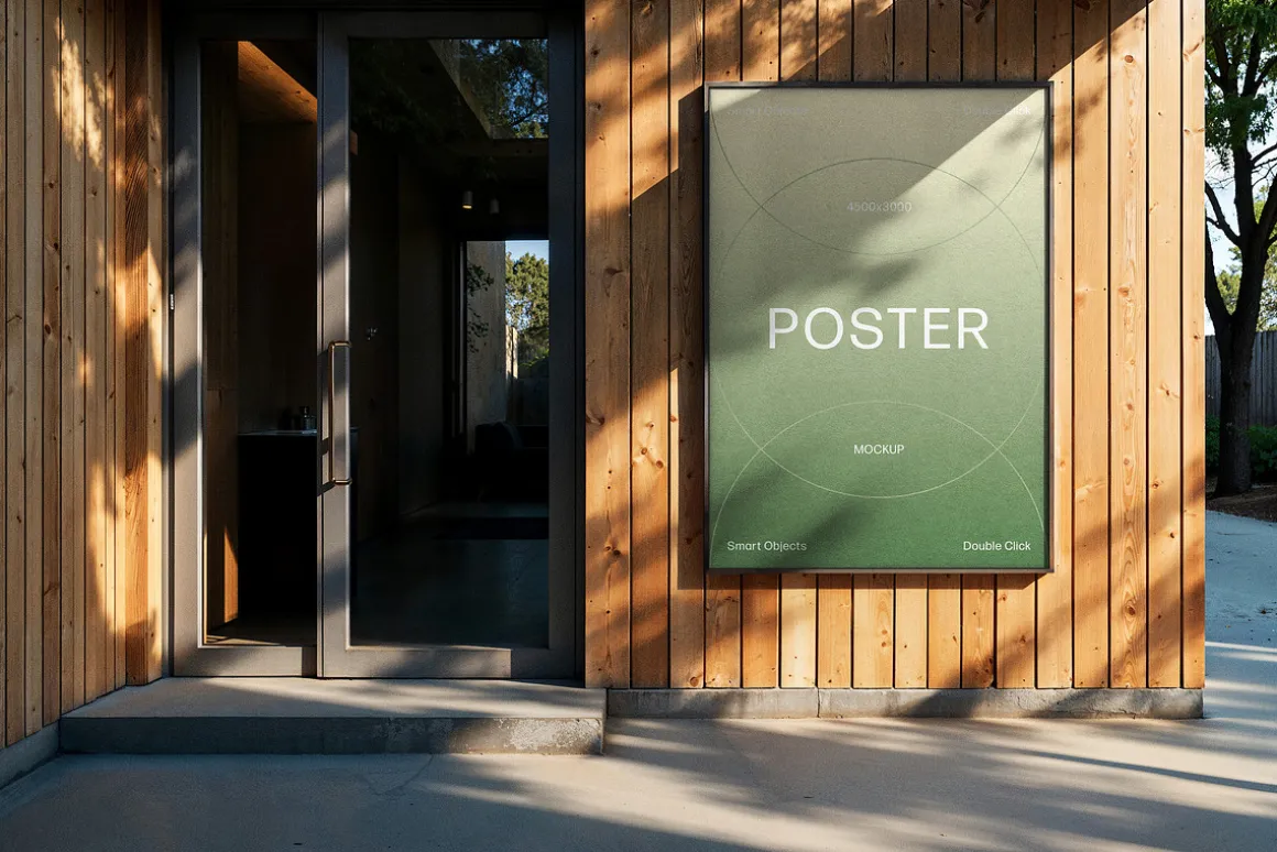 A4 Outdoor Poster Mockup