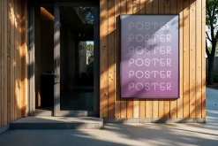 A4 Outdoor Poster Mockup