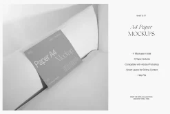 A4 Paper Mockups | Posters Cards