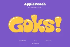 Apple Peach | Playful bubble Font