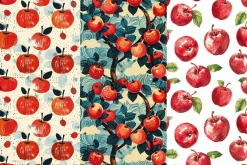 10 Apple Seamless Patterns