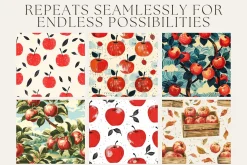 10 Apple Seamless Patterns