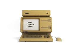 Apple Vintage Pc Mockup
