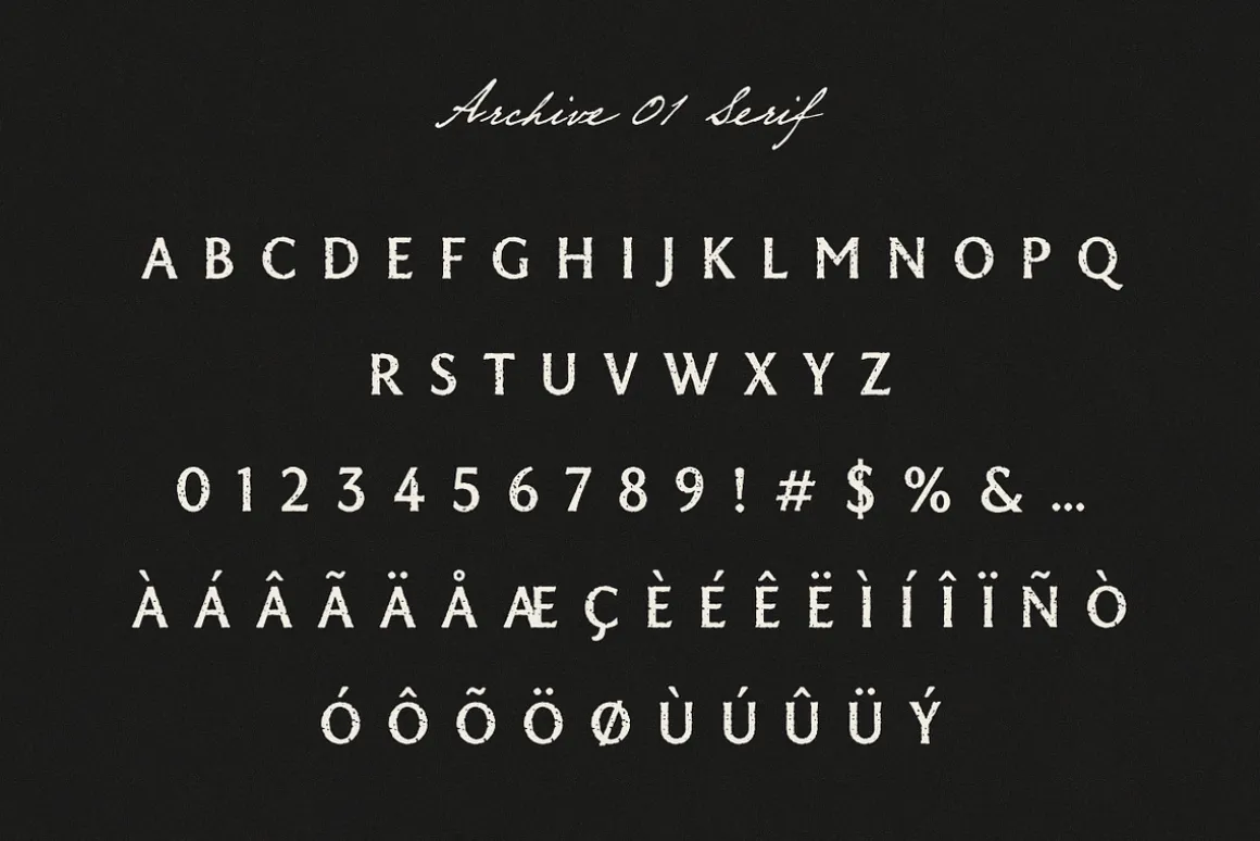 Archive 01 - Editorial Font Duo
