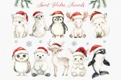 Arctic Animal Clipart Fox, Deer