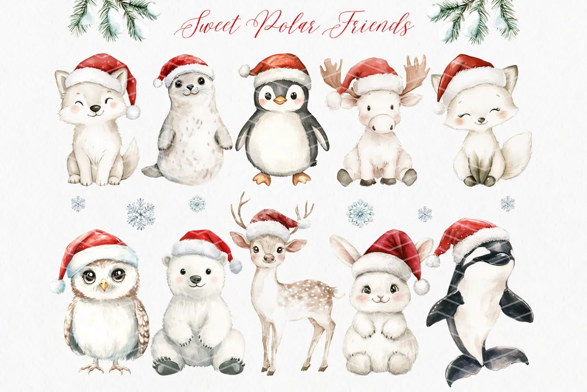 Arctic Animal Clipart Fox, Deer