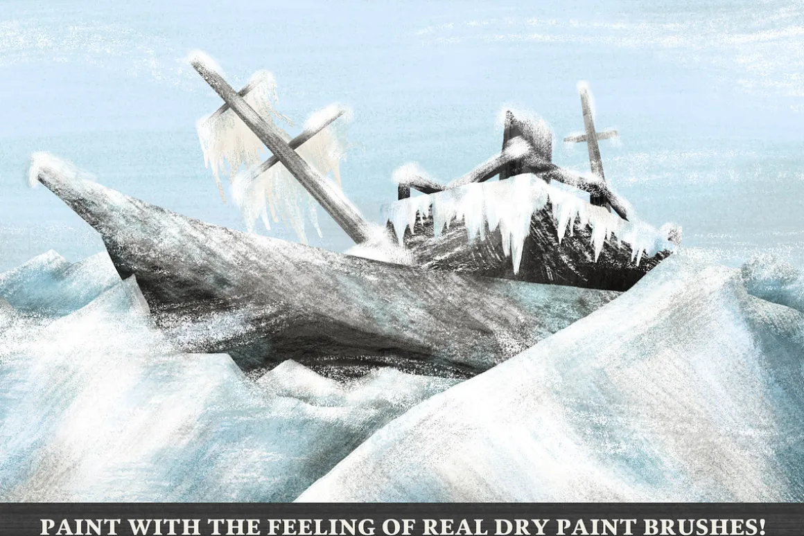 Arctic Dry Brushes for Procreate