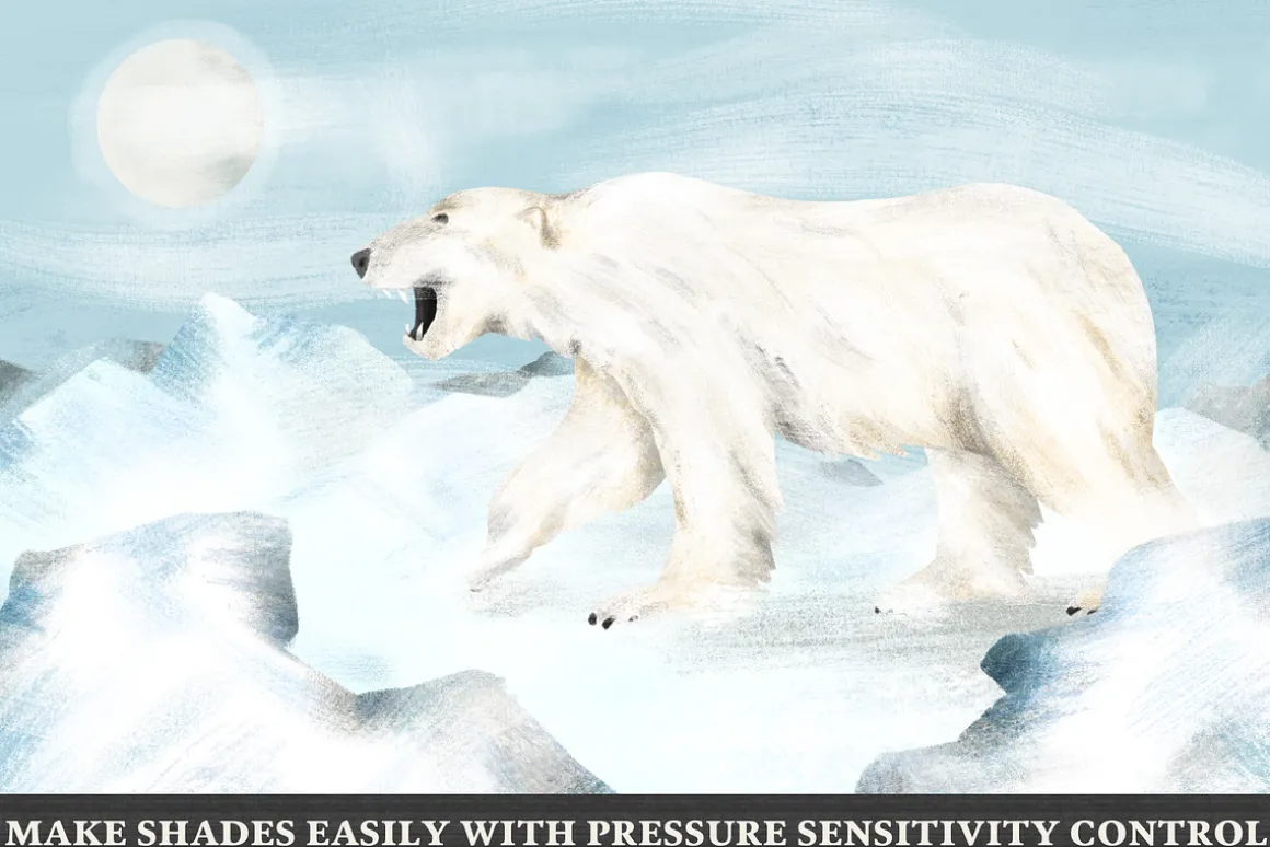 Arctic Dry Brushes for Procreate