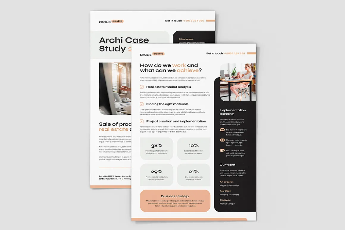 Arcus Case Study Canva Template