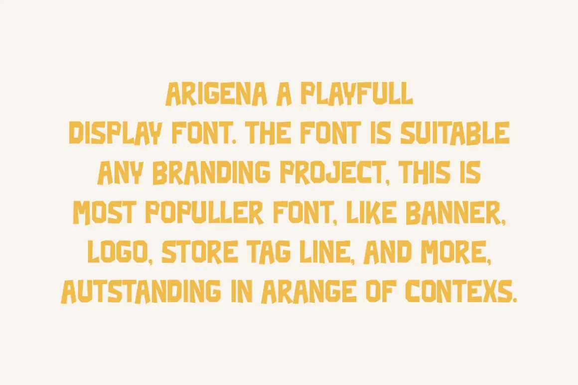 Arigena - Playful Font