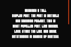 Arizones - Tall Font