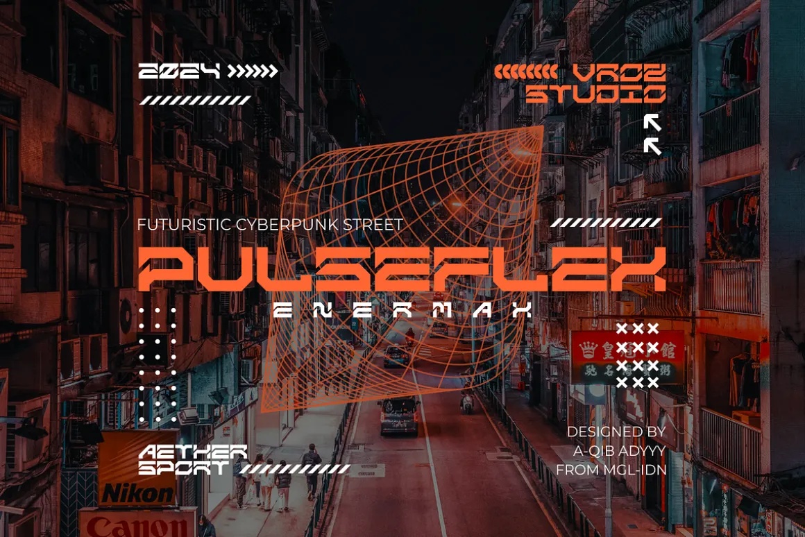 ARKCON - Futuristic Cyberpunk Font