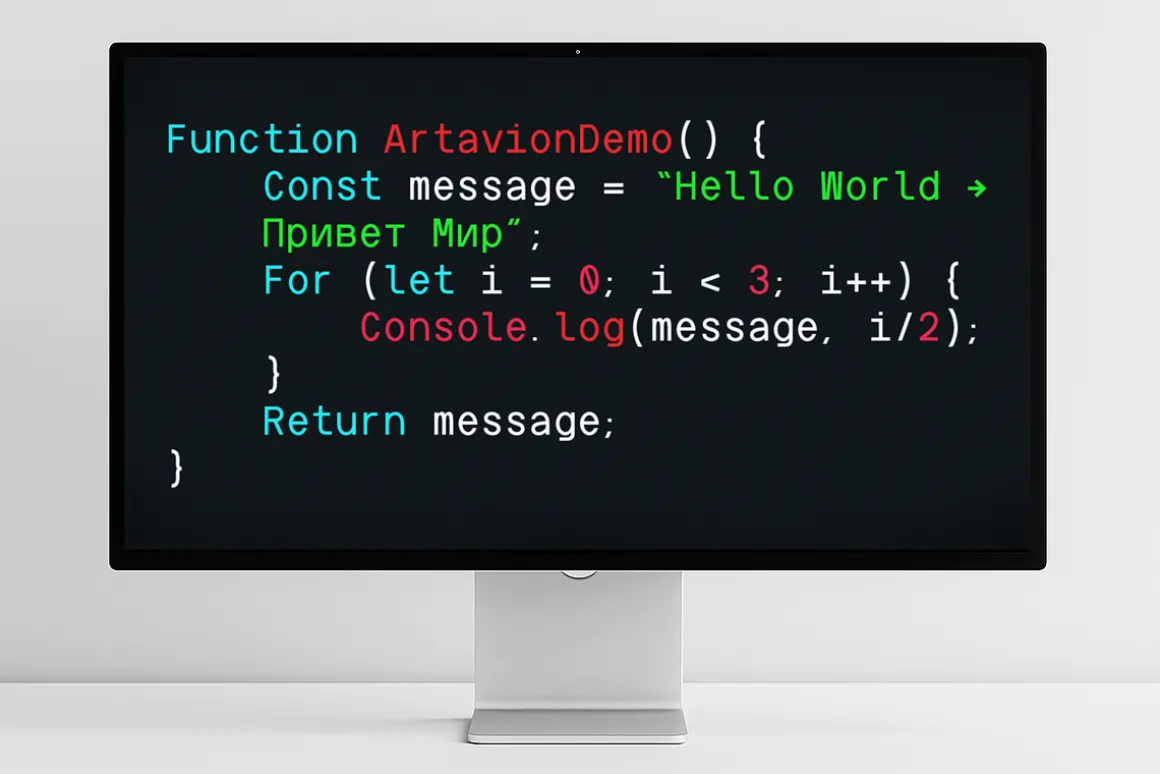 Artavion Mono - Monospace Typeface
