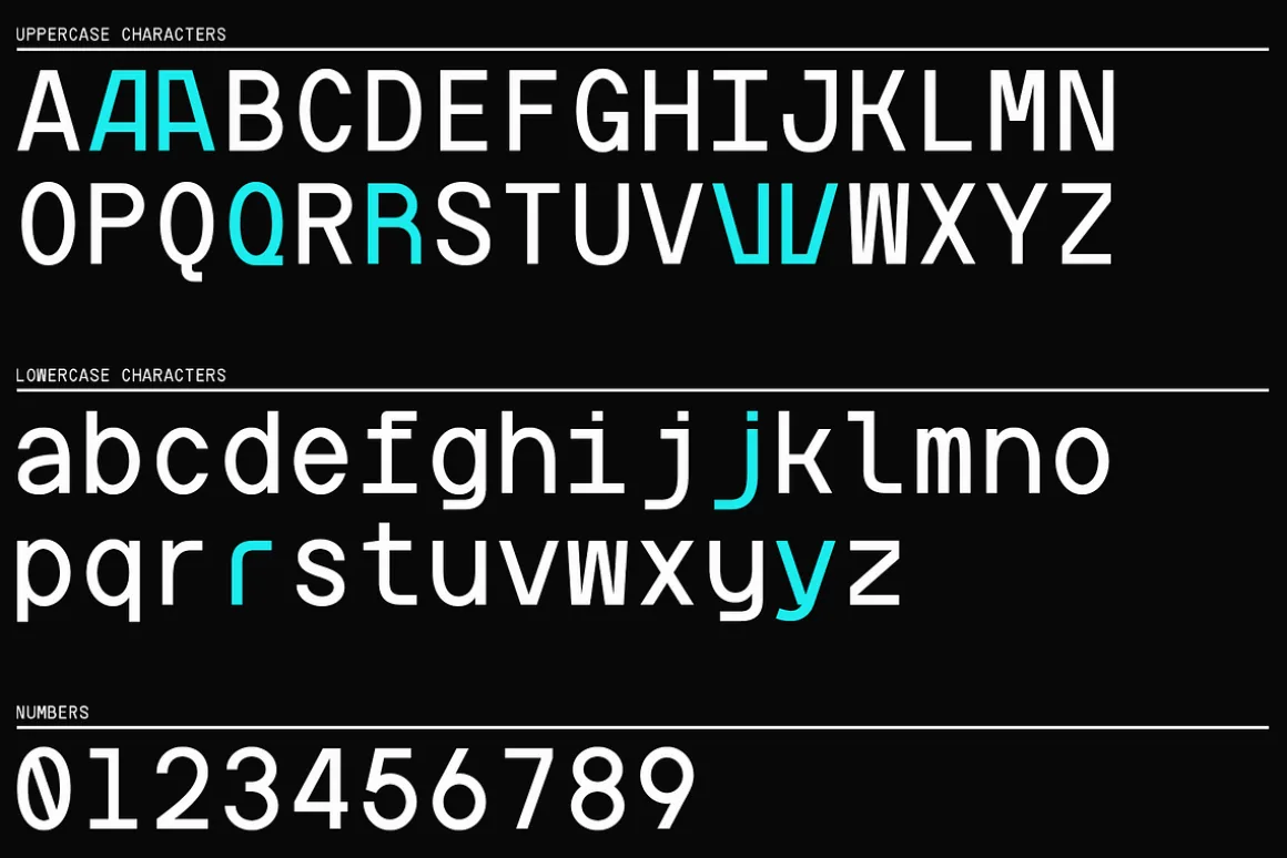Artavion Mono - Monospace Typeface