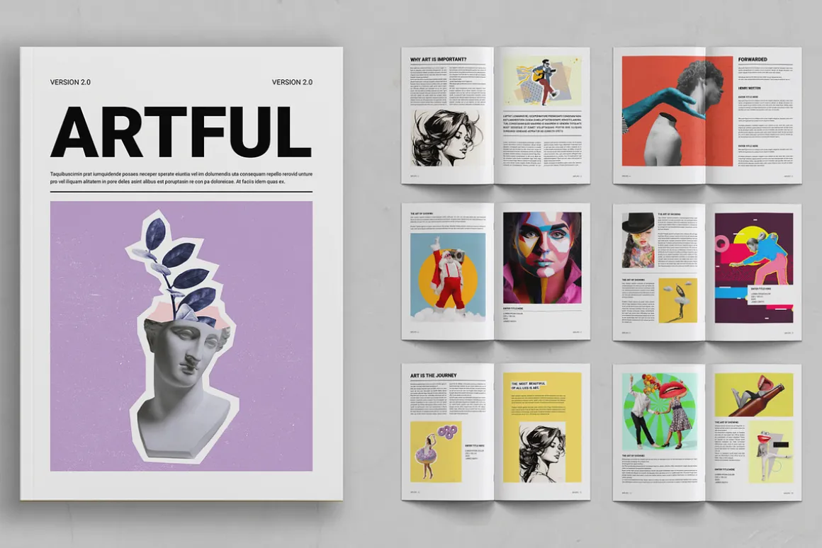 Art Catalog Layout Template