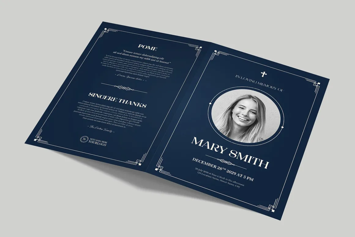 Art Deco Funeral Template