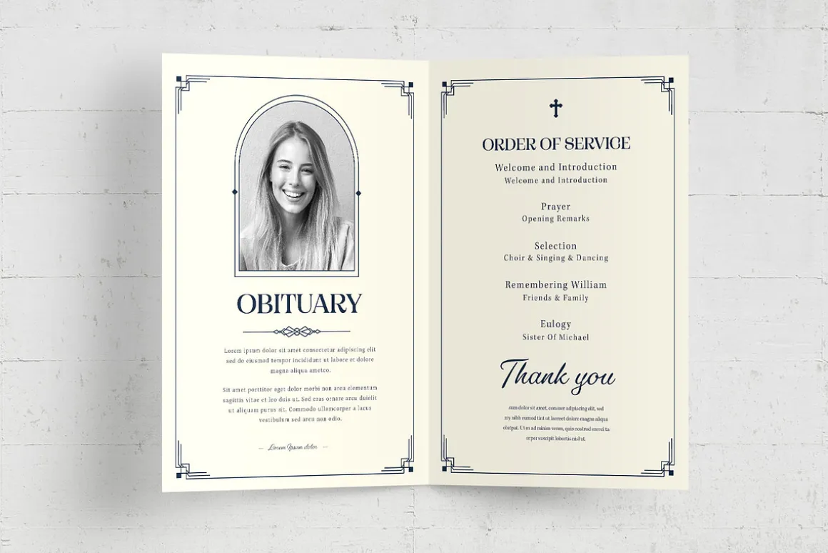 Art Deco Funeral Template
