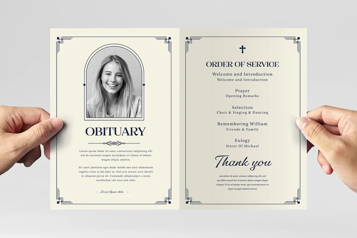 Art Deco Funeral Template
