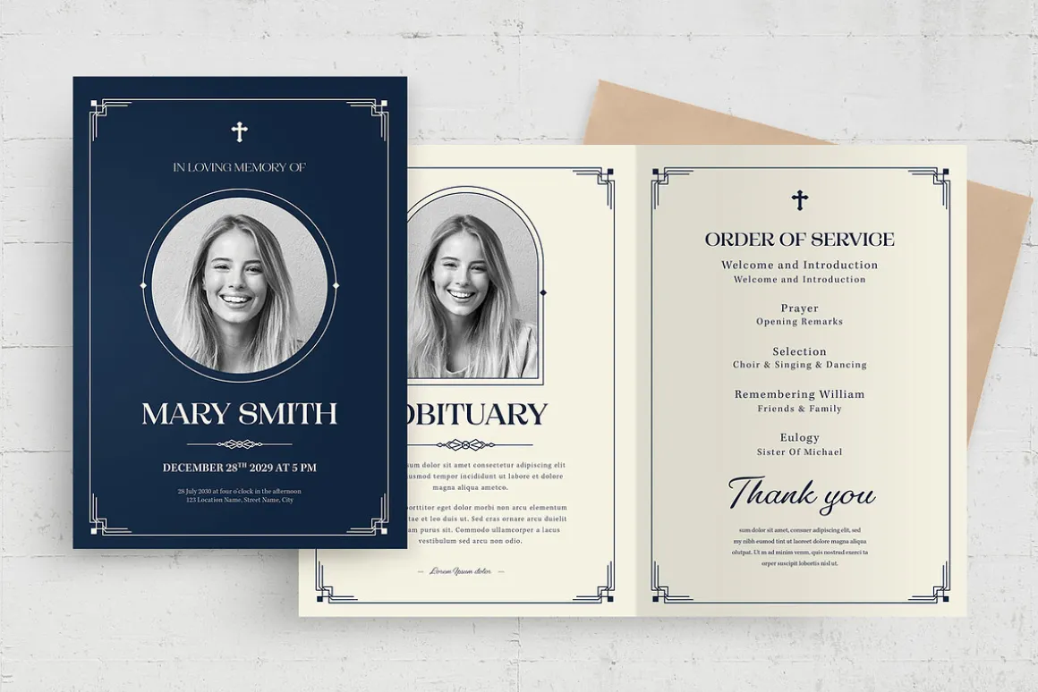 Art Deco Funeral Template