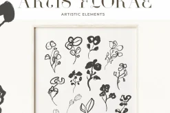 Artistic Abstract Floral Line Art
