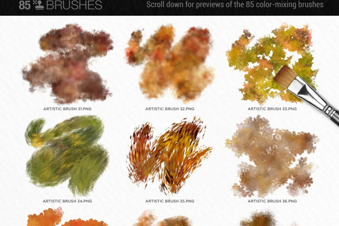 Artistic Autumn Paint Brush Studio