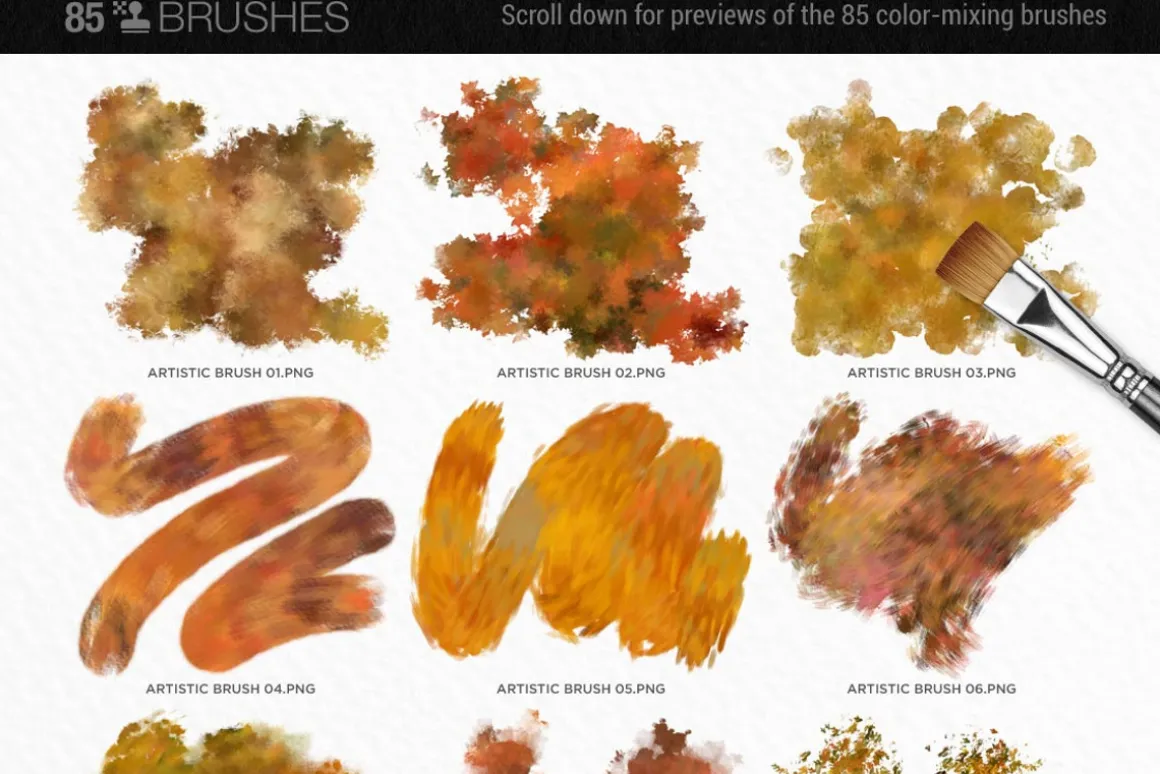 Artistic Autumn Paint Brush Studio