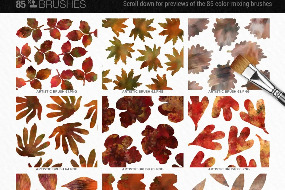 Artistic Autumn Paint Brush Studio