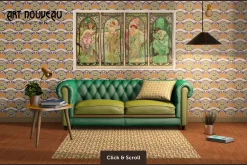 Art Nouveau vector patterns