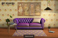 Art Nouveau vector patterns