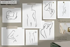 ART of LINE minimal body sketches