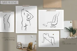 ART of LINE minimal body sketches