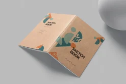 A5 Saddle Stitch Sketchbook Mockups