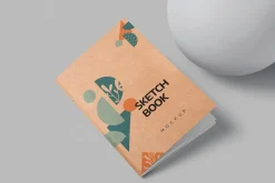 A5 Saddle Stitch Sketchbook Mockups