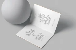 A5 Saddle Stitch Sketchbook Mockups