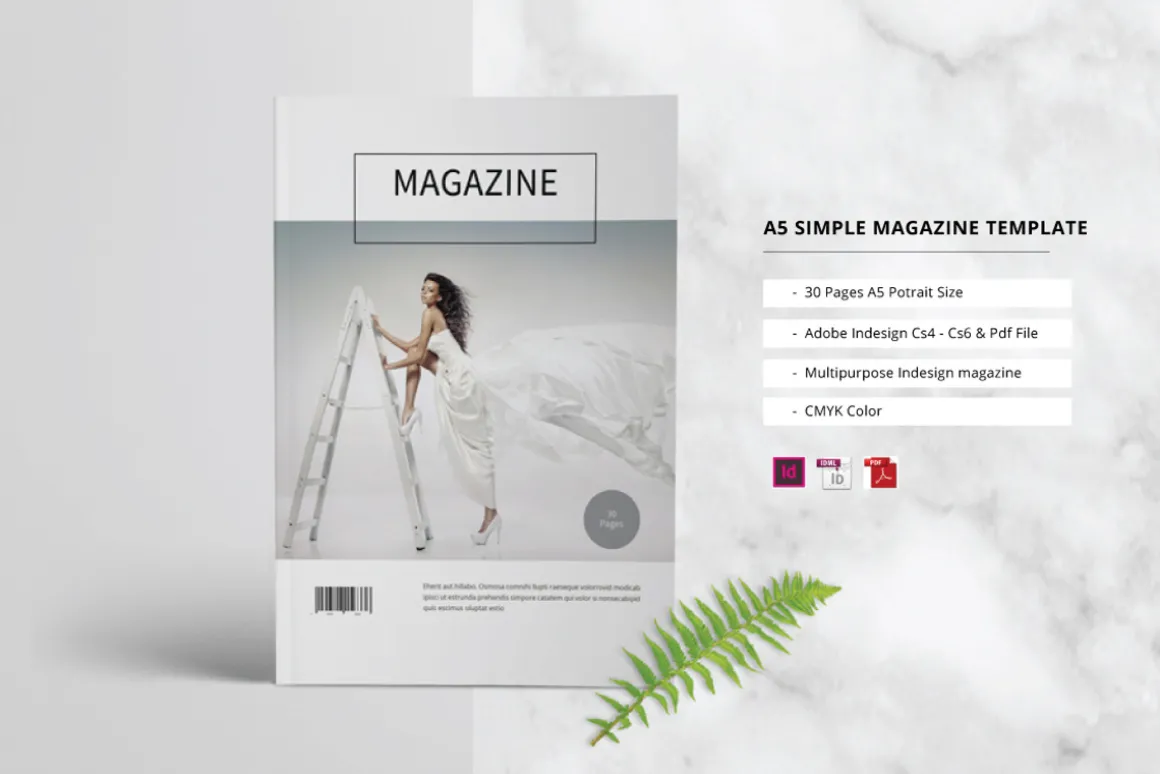 A5 Simple Magazine Template
