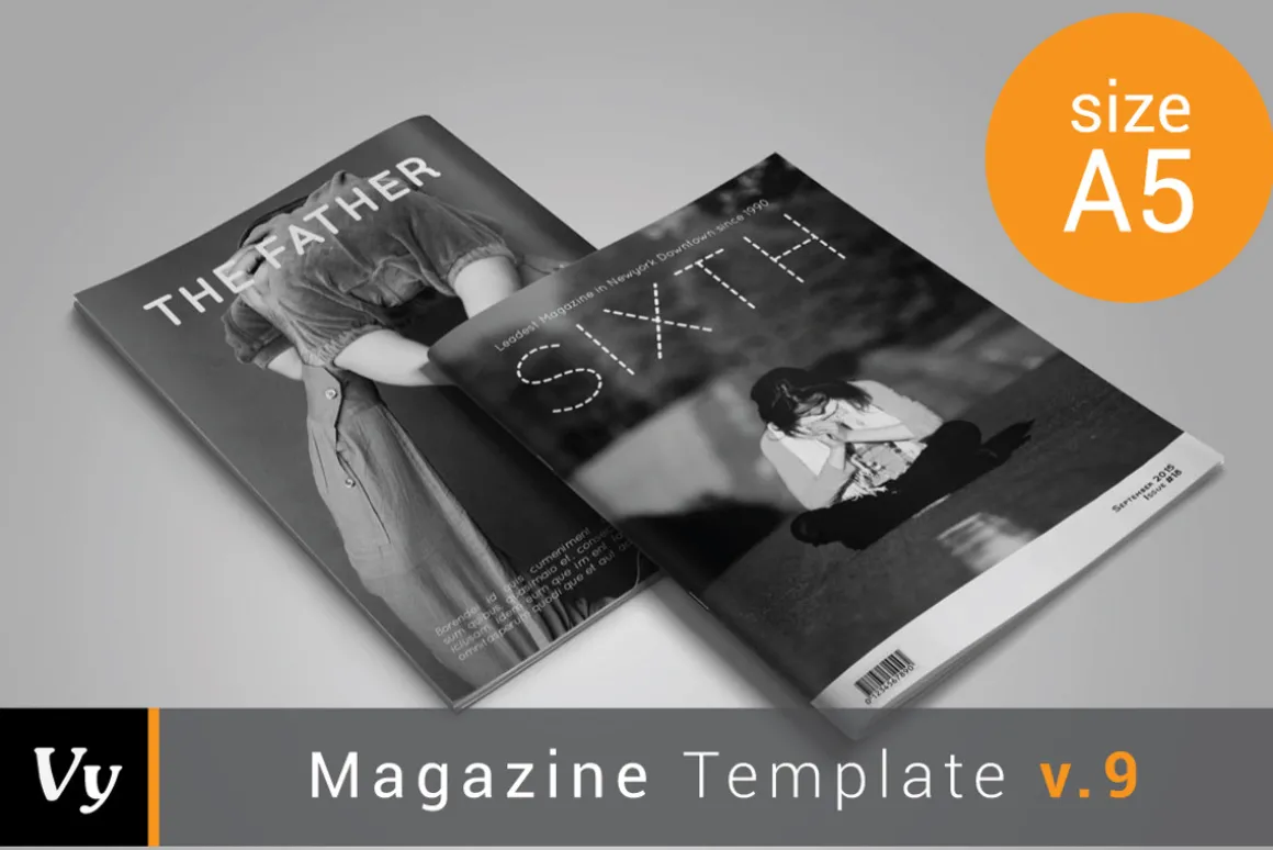A5 Sixth Magazine Template