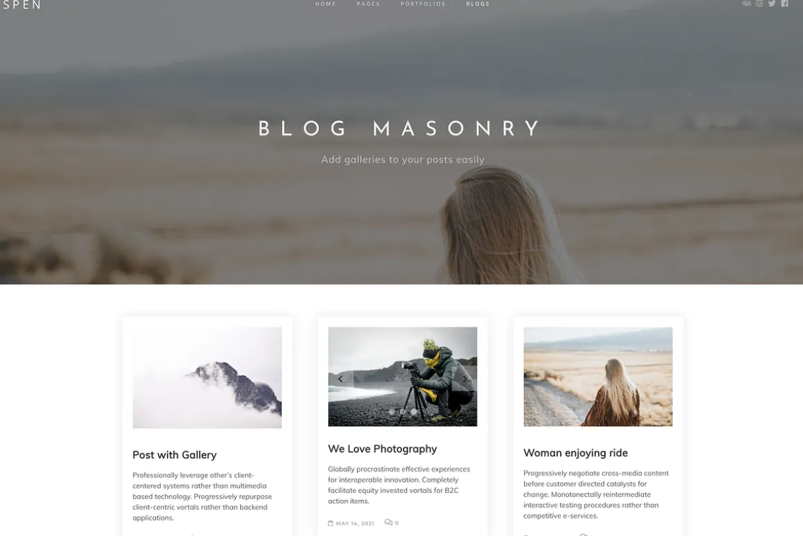 Aspen - Minimalist WordPress Theme